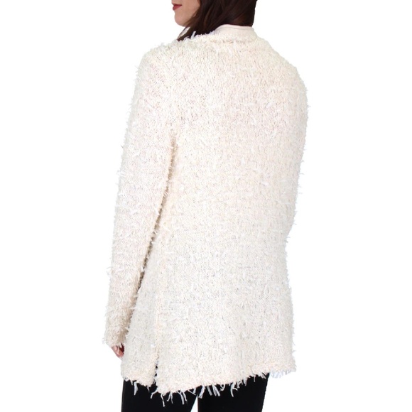 NWT NIC + ZOE Fuzzy Ivory Pullover Sweater Top - Picture 2 of 2